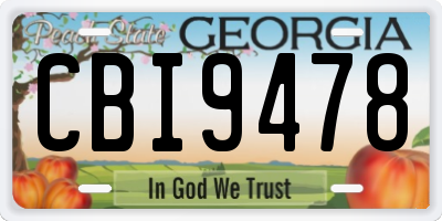 GA license plate CBI9478