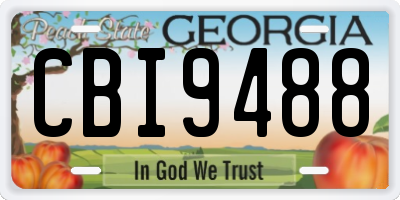 GA license plate CBI9488