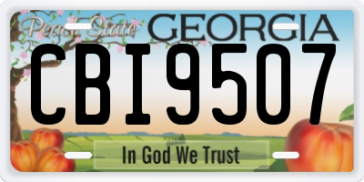 GA license plate CBI9507