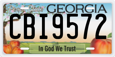 GA license plate CBI9572