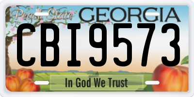 GA license plate CBI9573