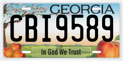 GA license plate CBI9589