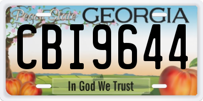 GA license plate CBI9644