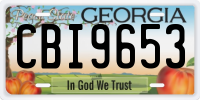 GA license plate CBI9653