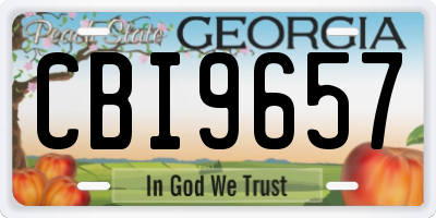 GA license plate CBI9657
