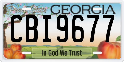GA license plate CBI9677
