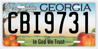 GA license plate CBI9731