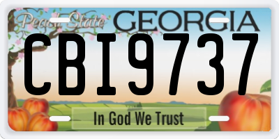 GA license plate CBI9737