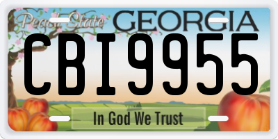 GA license plate CBI9955