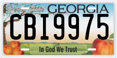 GA license plate CBI9975