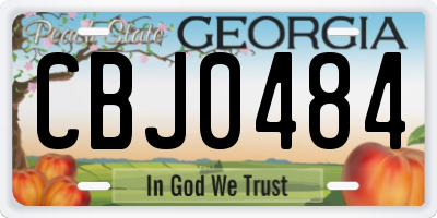 GA license plate CBJ0484