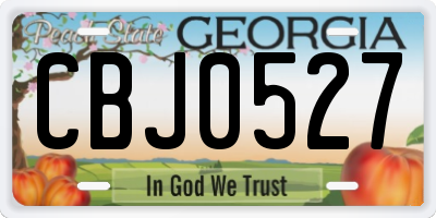 GA license plate CBJ0527