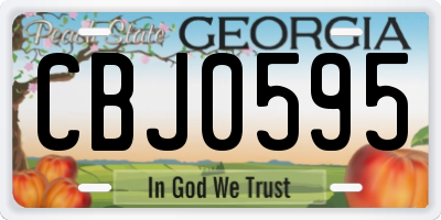 GA license plate CBJ0595