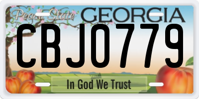 GA license plate CBJ0779
