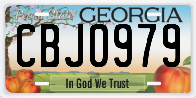 GA license plate CBJ0979