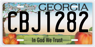 GA license plate CBJ1282