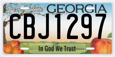 GA license plate CBJ1297