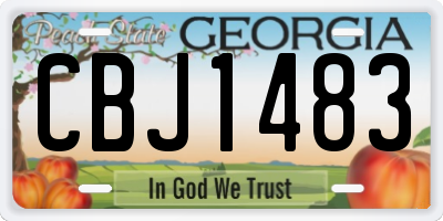 GA license plate CBJ1483