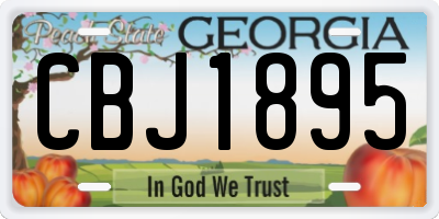 GA license plate CBJ1895