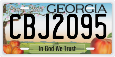GA license plate CBJ2095