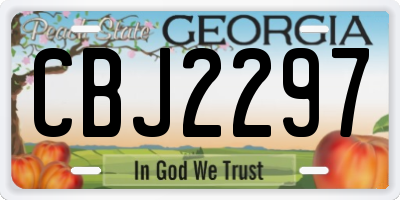 GA license plate CBJ2297
