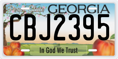 GA license plate CBJ2395