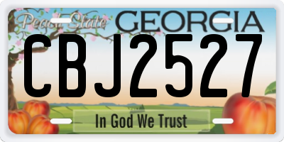GA license plate CBJ2527