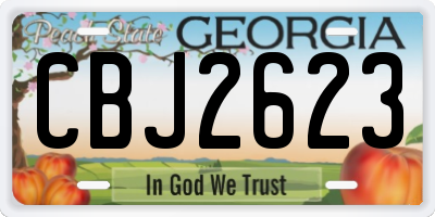 GA license plate CBJ2623