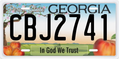 GA license plate CBJ2741