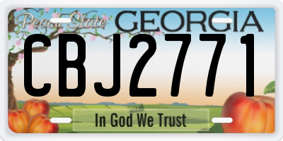 GA license plate CBJ2771