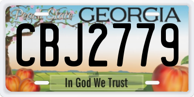 GA license plate CBJ2779