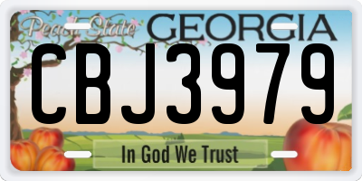 GA license plate CBJ3979