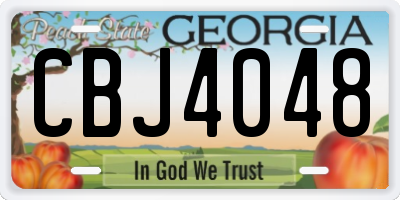 GA license plate CBJ4048