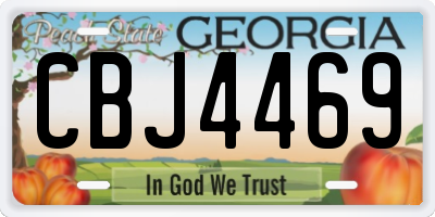 GA license plate CBJ4469