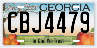 GA license plate CBJ4479