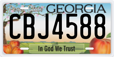 GA license plate CBJ4588