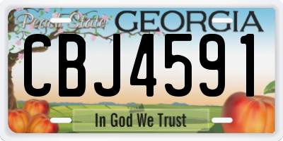 GA license plate CBJ4591