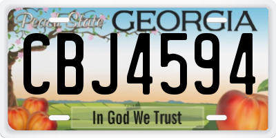 GA license plate CBJ4594