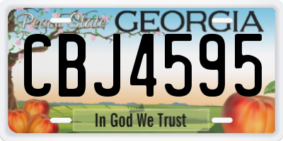 GA license plate CBJ4595