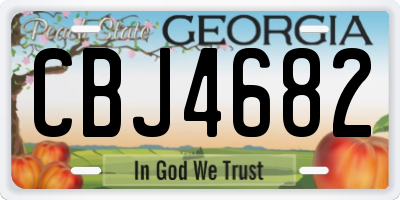 GA license plate CBJ4682