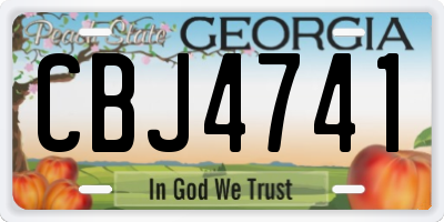 GA license plate CBJ4741