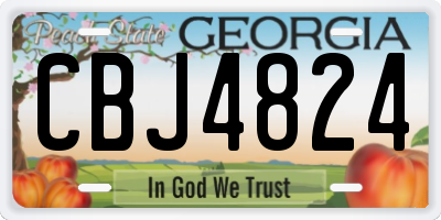 GA license plate CBJ4824