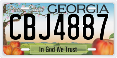GA license plate CBJ4887