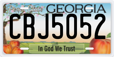 GA license plate CBJ5052