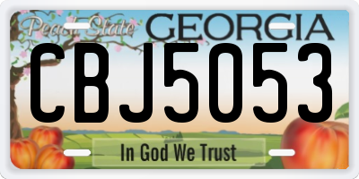 GA license plate CBJ5053