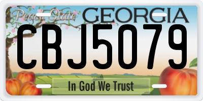 GA license plate CBJ5079