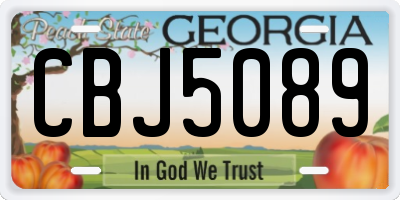 GA license plate CBJ5089