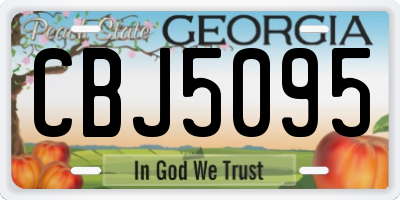 GA license plate CBJ5095