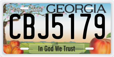 GA license plate CBJ5179