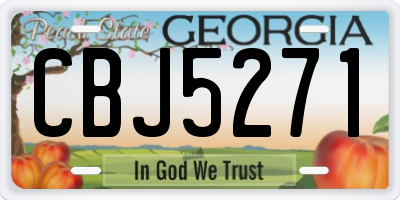GA license plate CBJ5271